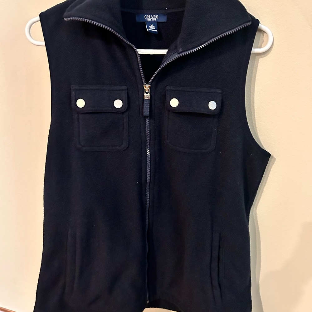Chaps zippered fleece vest